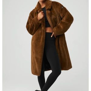 Alo yoga faux fur trench